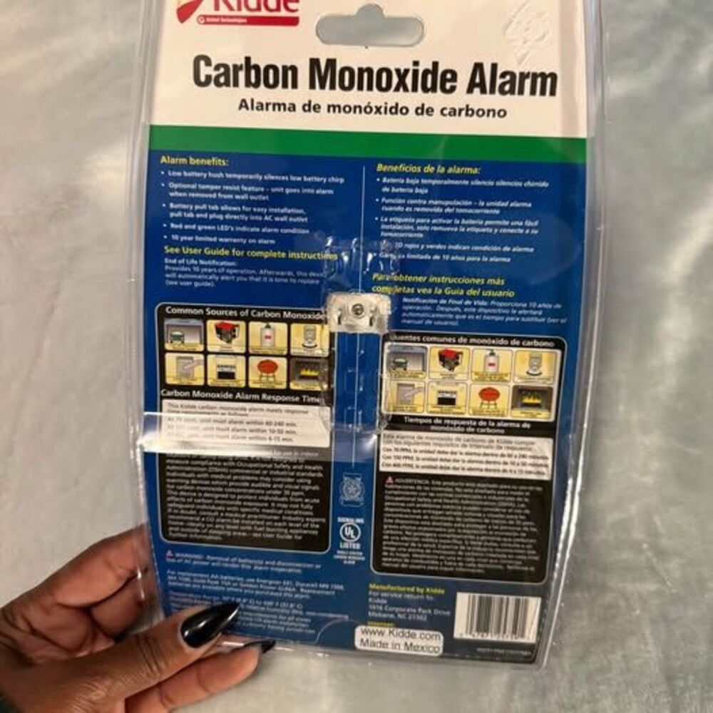 Kidde Plug In Carbon Monoxide Detector Alarm AA Battery Backup New Sealed